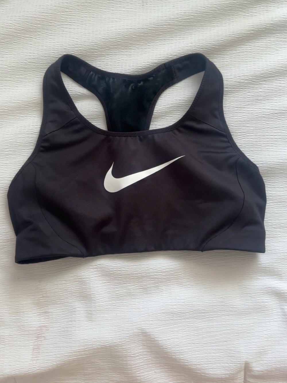 Nike Black Sports Bra with White Swoosh Racerback